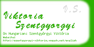 viktoria szentgyorgyi business card