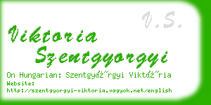 viktoria szentgyorgyi business card